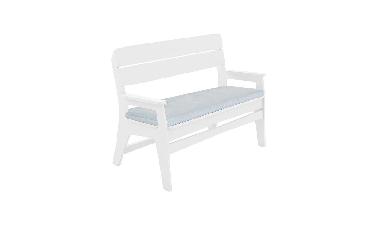 Ledge Lounger Mainstay bench — bench shown with the optional cushion