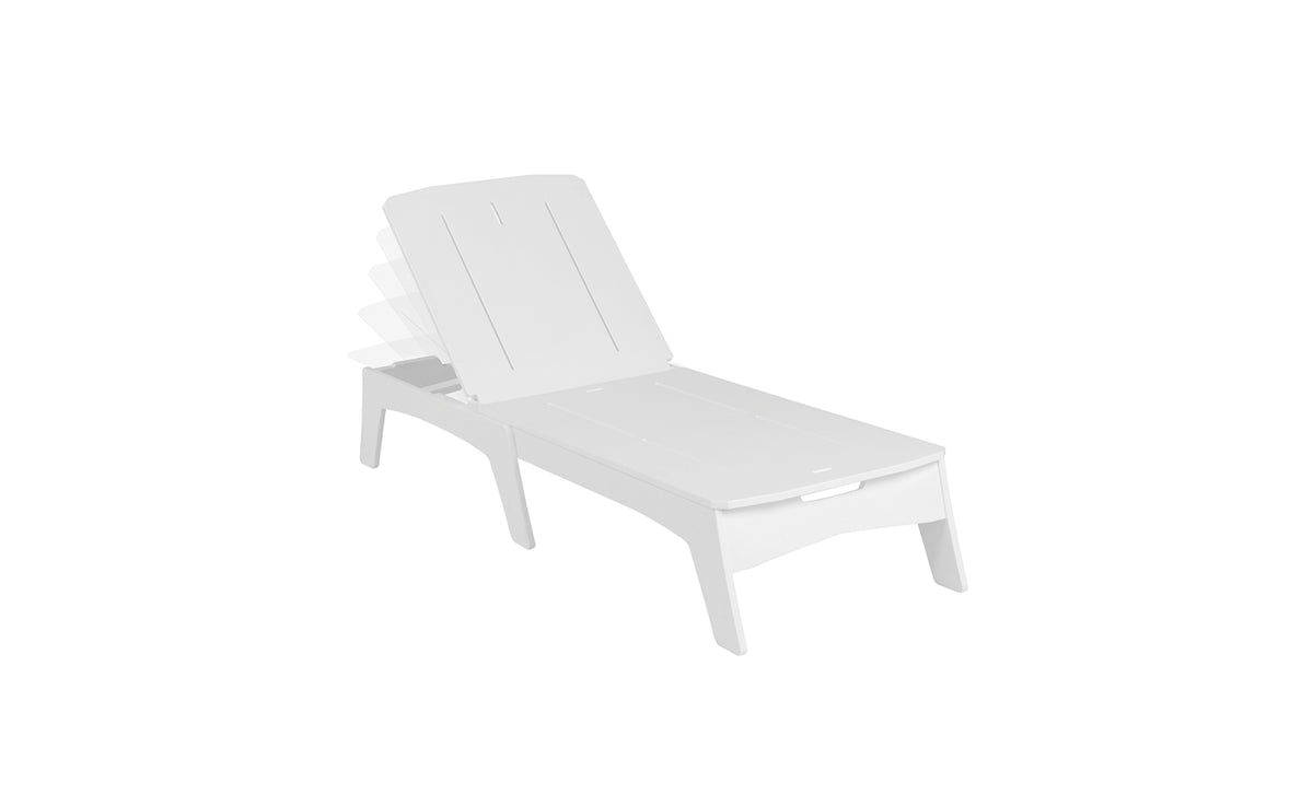Ledge Lounger Mainstay chaise — styled deck view