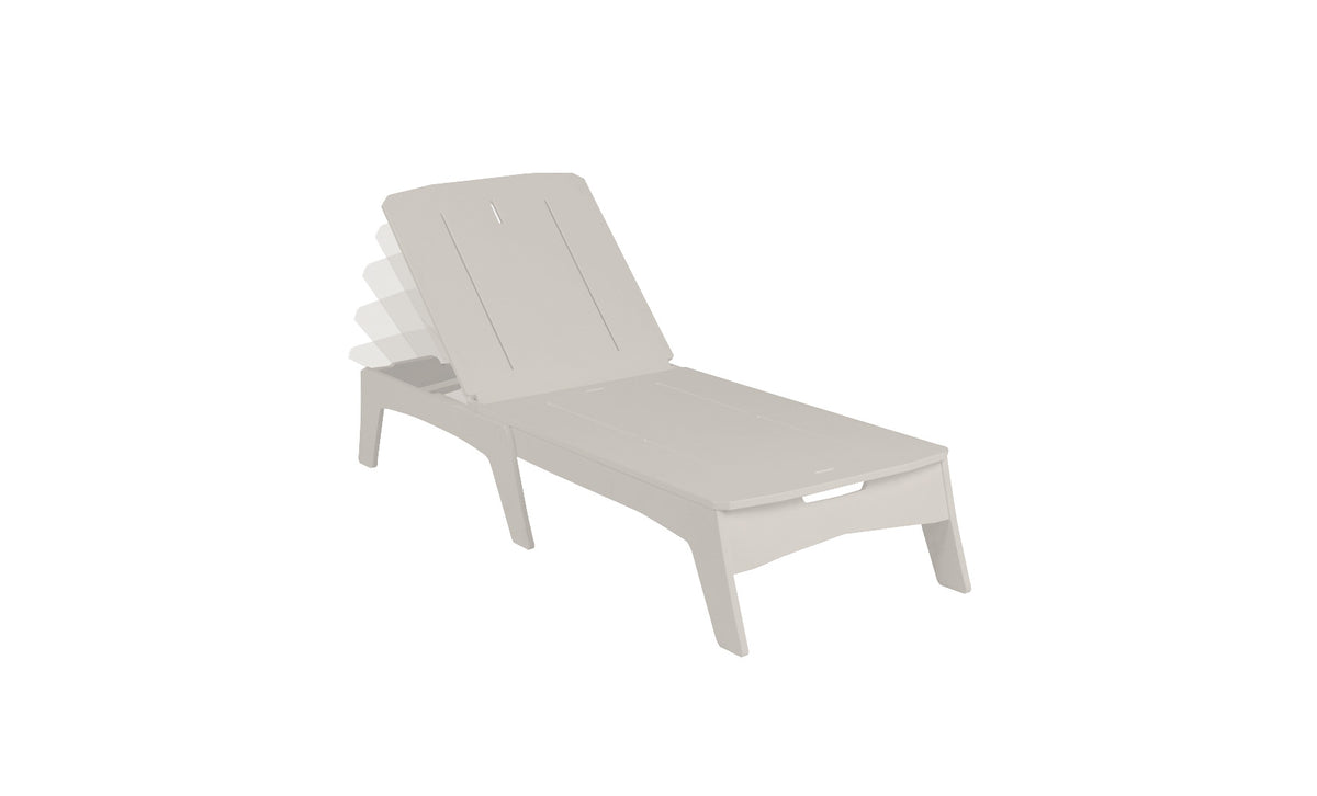 Ledge Lounger Mainstay chaise — cloud colourway, angled view