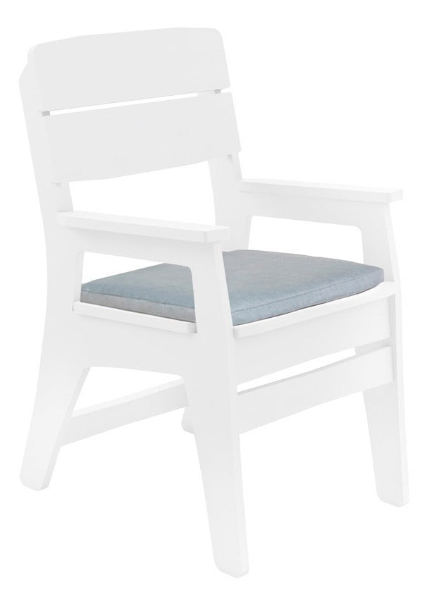 Ledge Lounger Mainstay dining armchair cushion — dining armchair seat cushion on a white armchair
