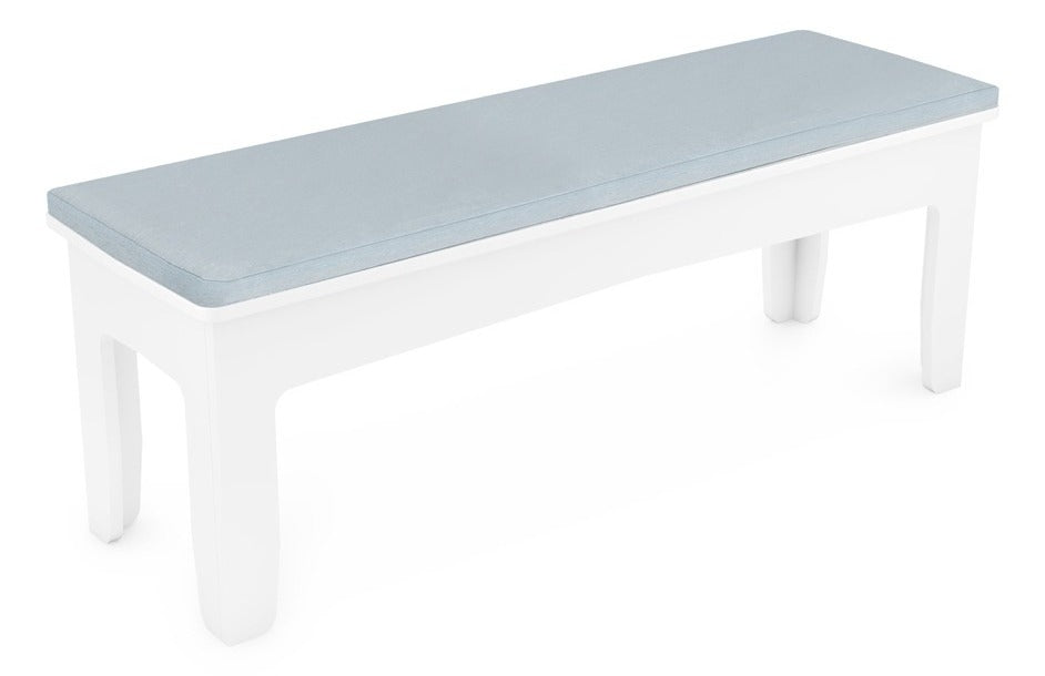 Ledge Lounger Mainstay dining bench cushion — dining bench cushion on a white bench