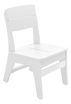 Ledge Lounger Mainstay dining chair — white outdoor resin dining chair, side chair