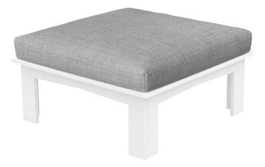 Ledge Lounger Mainstay Sectional Relaxed ottoman — white relaxed sectional ottoman, angled view