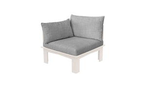 Ledge Lounger Mainstay Sectional Relaxed right arm piece — cloud colourway, angled view