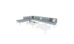 Ledge Lounger Mainstay Sectional corner piece — eight-piece L-shape layout