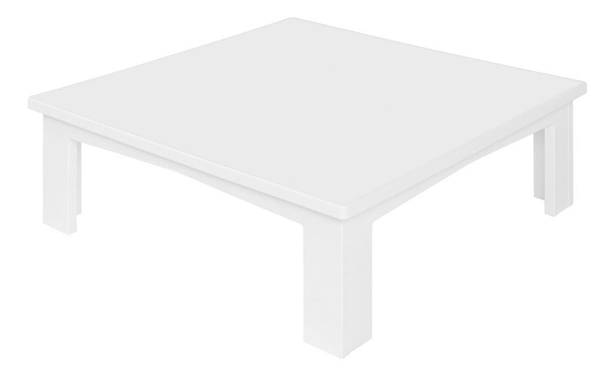 Ledge Lounger Mainstay Sectional endcap — white sectional endcap, angled view
