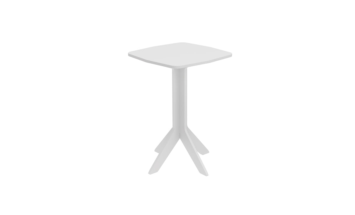 Ledge Lounger Mainstay side table — tall square version, angled view