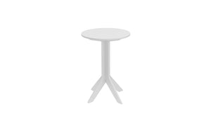 Ledge Lounger Mainstay side table — tall round version, angled view