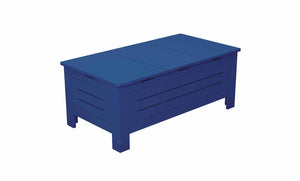 Ledge Lounger Mainstay storage coffee table — navy colourway, closed