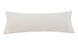 Ledge Lounger outdoor bolster pillow — rectangular bolster on outdoor seating