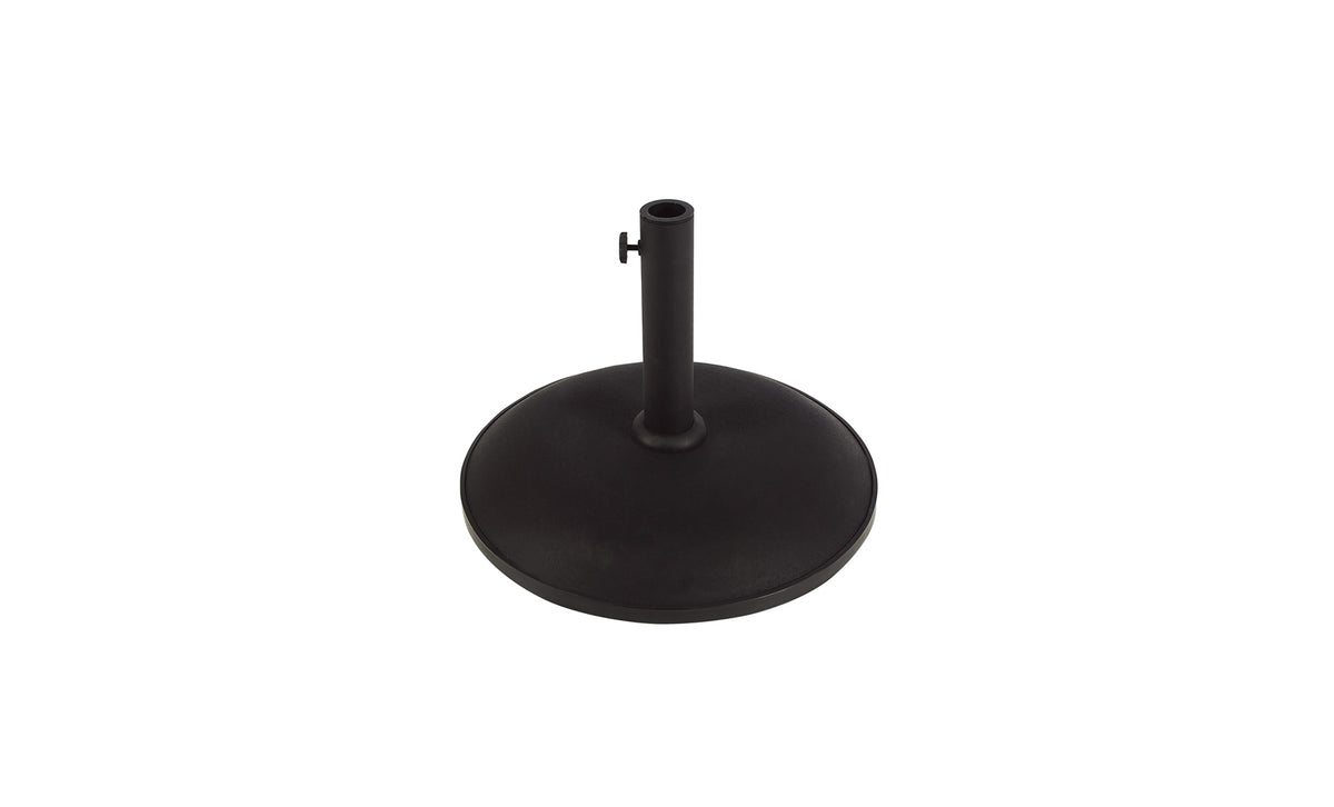 Ledge Lounger classic concrete umbrella base — shown with the pole socket in view