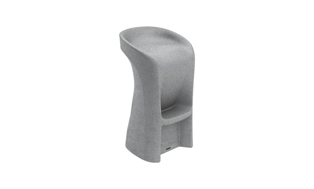 Ledge Lounger Signature Barstool in-pool barstool — granite gray resin colour