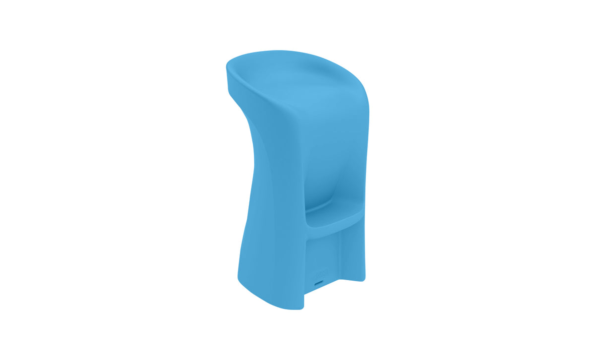 Ledge Lounger Signature Barstool in-pool barstool — light blue resin colour