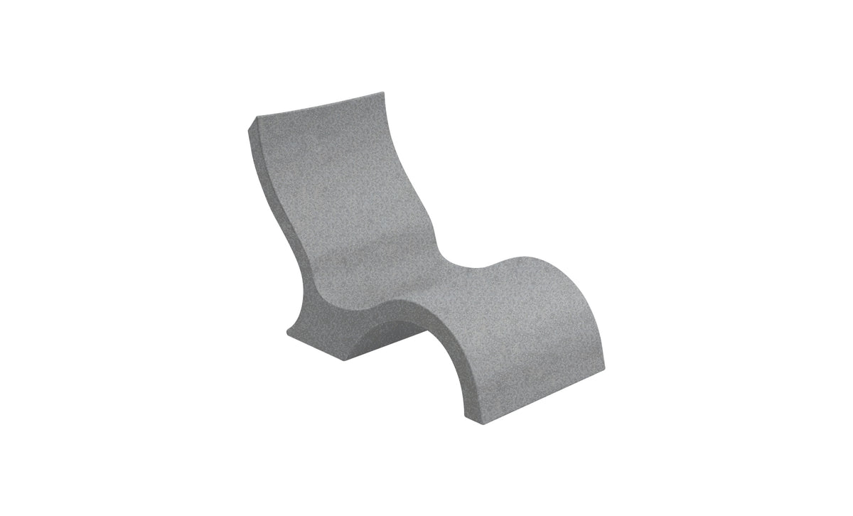 Ledge Lounger Signature Chair Lowback low back in-pool chair — granite gray resin colour
