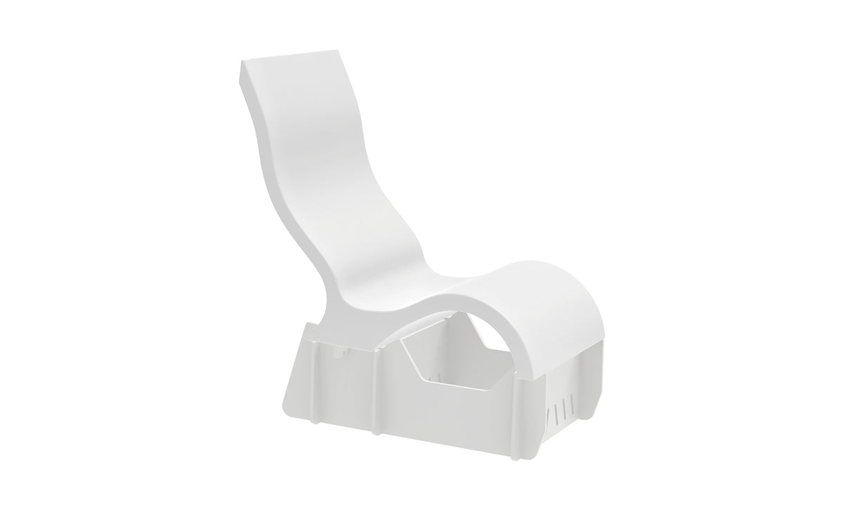 Ledge Lounger Signature Chair Riser in-pool chair riser — white frame