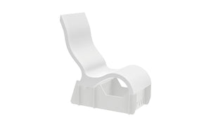 Ledge Lounger Signature Chair Riser in-pool chair riser — white frame