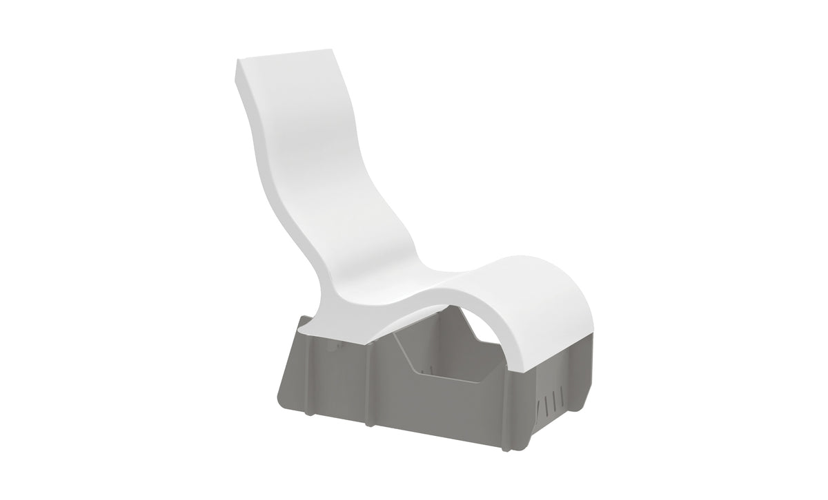 Ledge Lounger Signature Chair Riser in-pool chair riser — gray frame