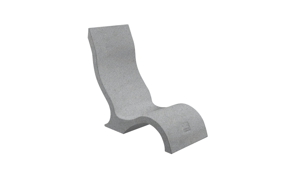 Ledge Lounger Signature Chair in-pool chair — granite gray resin colour