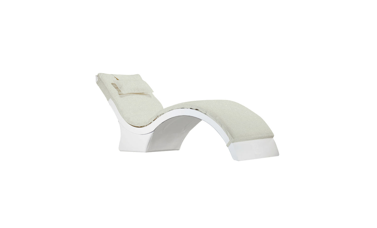 Ledge Lounger Signature Chaise Deep Cushion chaise deep cushion — silver fabric