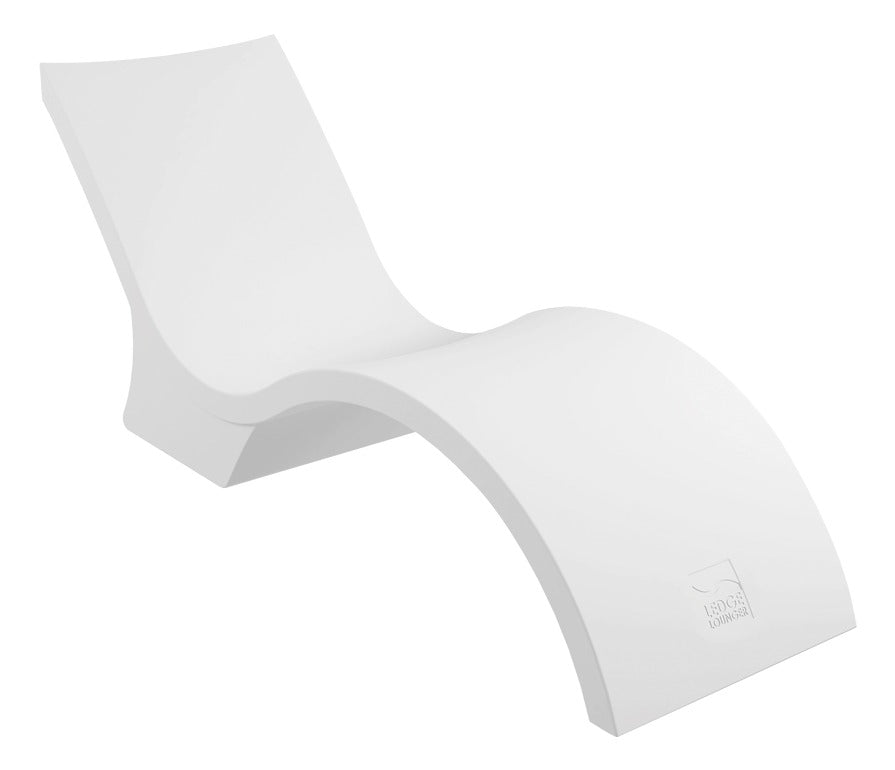 Ledge Lounger Signature Chaise Deep deep water in-pool chaise — white, main product view