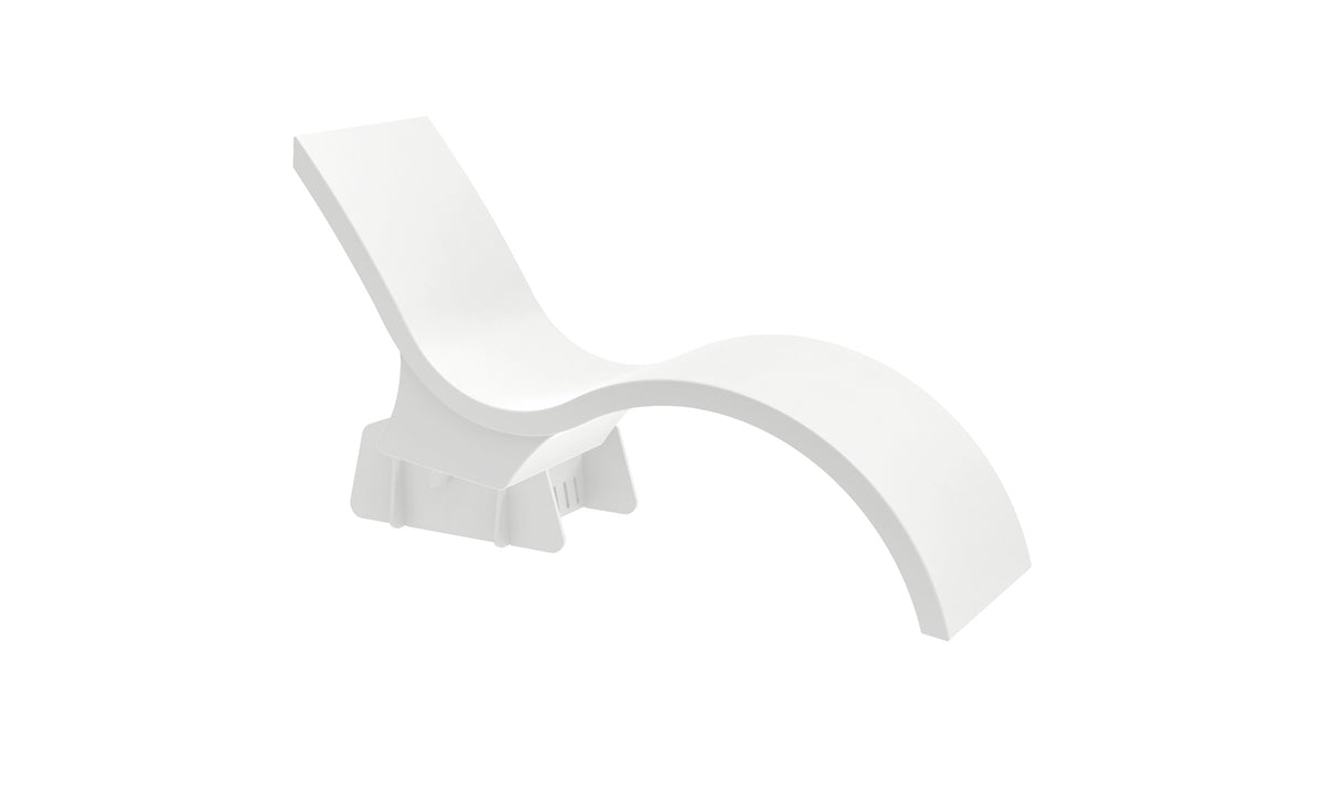 Ledge Lounger Signature Chaise Deep Riser chaise deep riser — white frame
