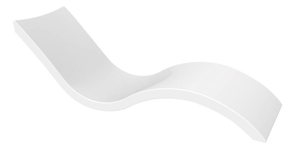 Ledge Lounger Signature Chaise in-pool chaise lounger — white, main product view