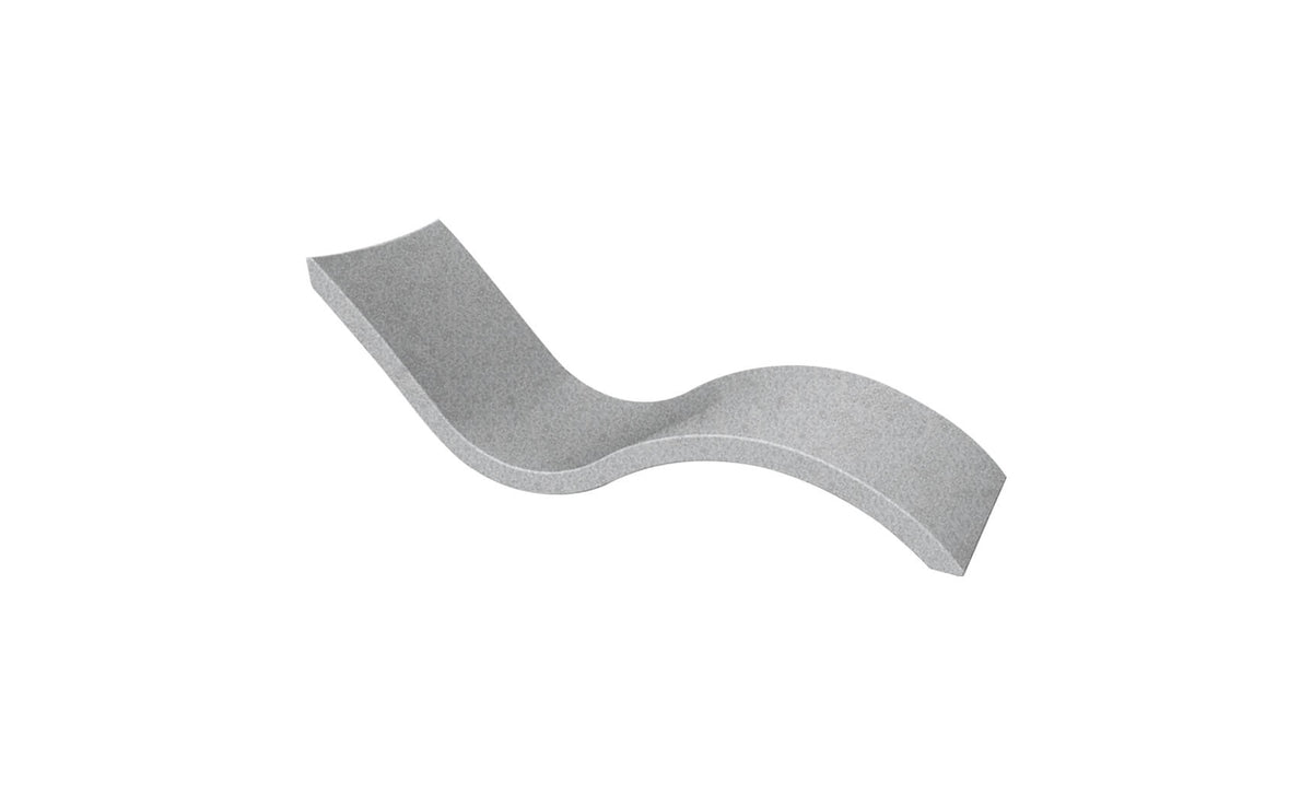 Ledge Lounger Signature Chaise in-pool chaise lounger — granite gray resin colour