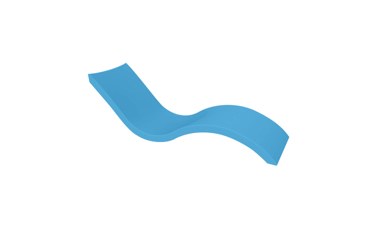Ledge Lounger Signature Chaise in-pool chaise lounger — light blue resin colour