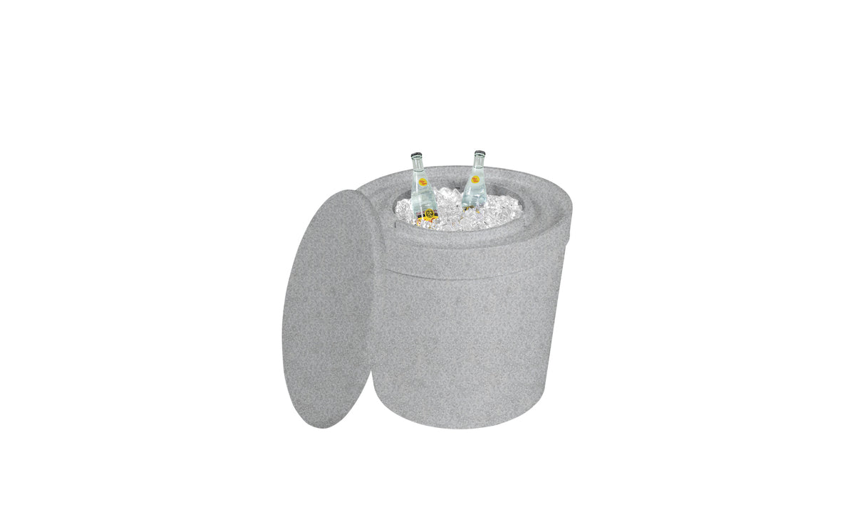 Ledge Lounger Signature Ice Basin in-pool ice basin — granite gray resin colour