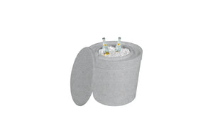 Ledge Lounger Signature Ice Basin in-pool ice basin — granite gray resin colour