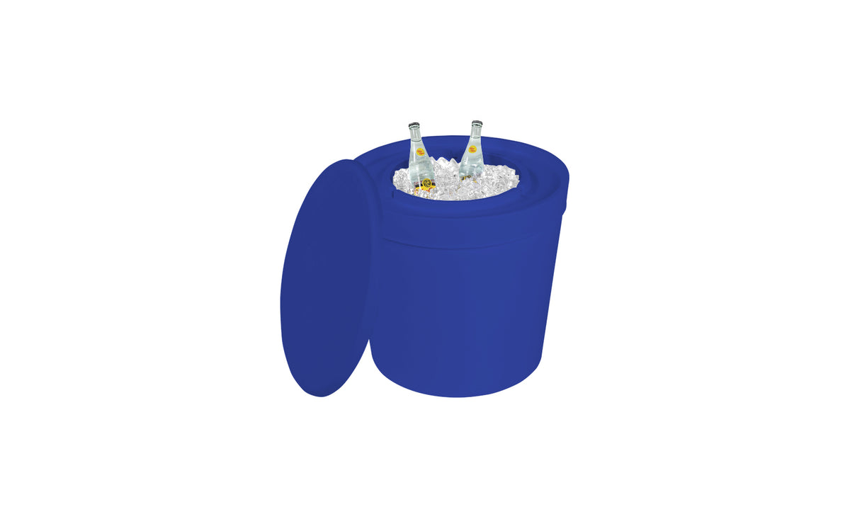 Ledge Lounger Signature Ice Basin in-pool ice basin — dark blue resin colour