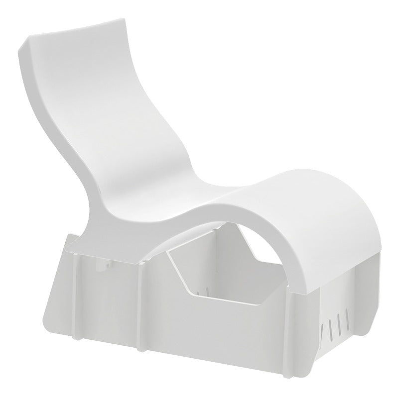 Ledge Lounger Signature Lowback Chair Riser lowback chair riser — white frame, main product view