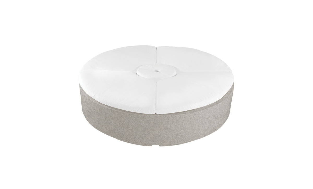 Ledge Lounger Signature Round Sunbed in-pool round sunbed — sandstone resin colour
