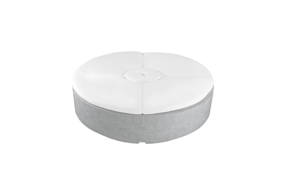 Ledge Lounger Signature Round Sunbed in-pool round sunbed — granite gray resin colour