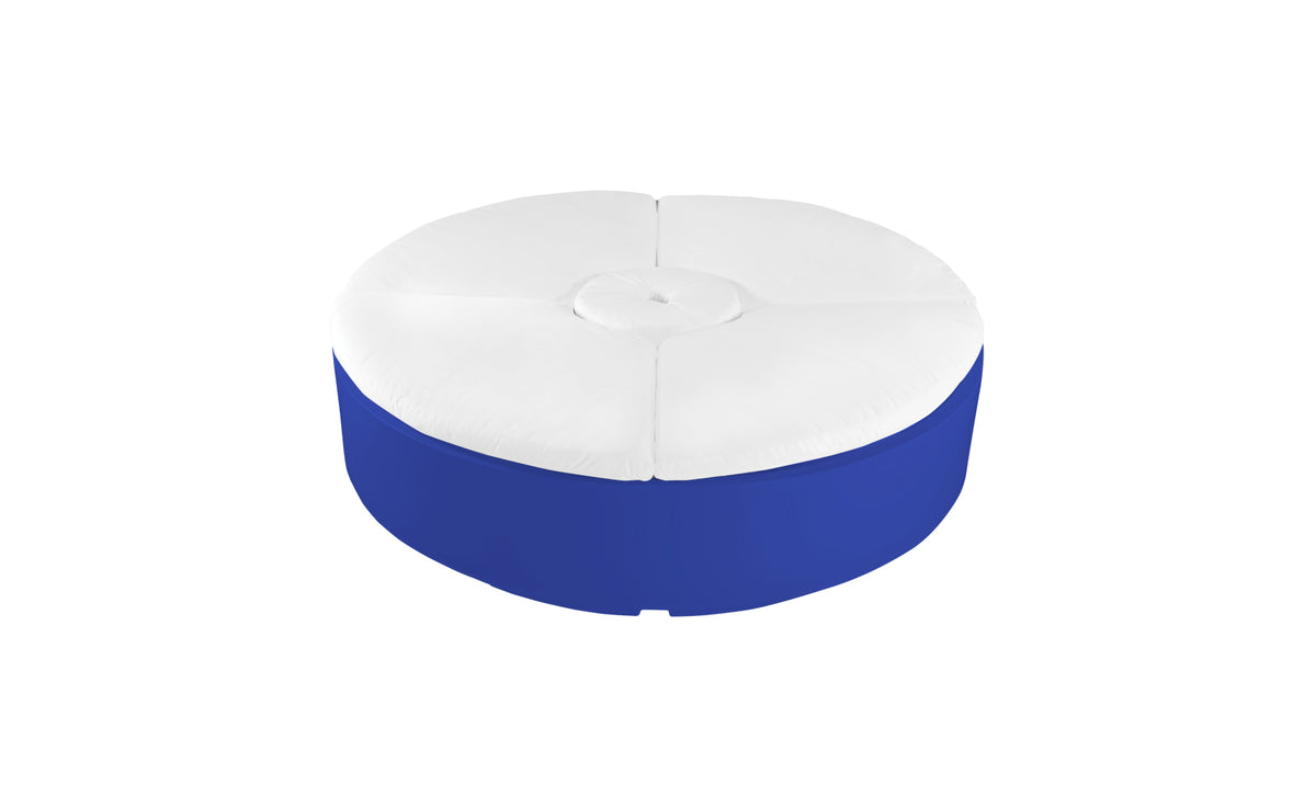 Ledge Lounger Signature Round Sunbed in-pool round sunbed — dark blue resin colour