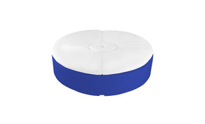 Ledge Lounger Signature Round Sunbed in-pool round sunbed — dark blue resin colour
