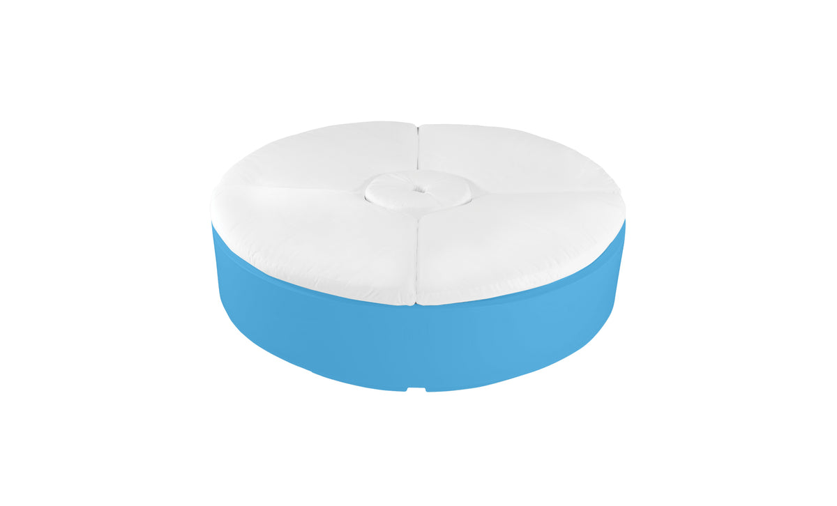 Ledge Lounger Signature Round Sunbed in-pool round sunbed — light blue resin colour