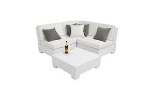 Ledge Lounger Signature Sectional Corner in-pool sectional corner seat — four piece diamond layout