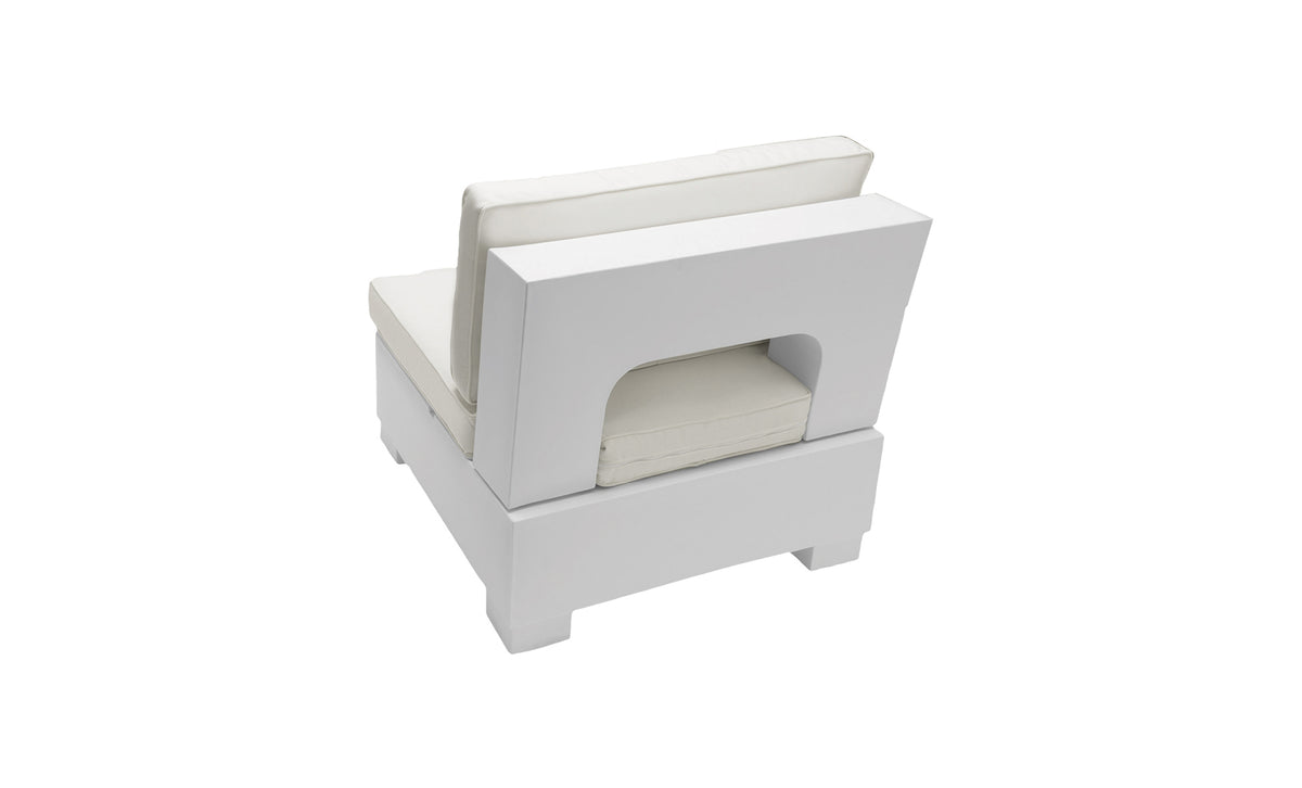 Ledge Lounger Signature Sectional Middle in-pool sectional middle seat — middle section seen from the back