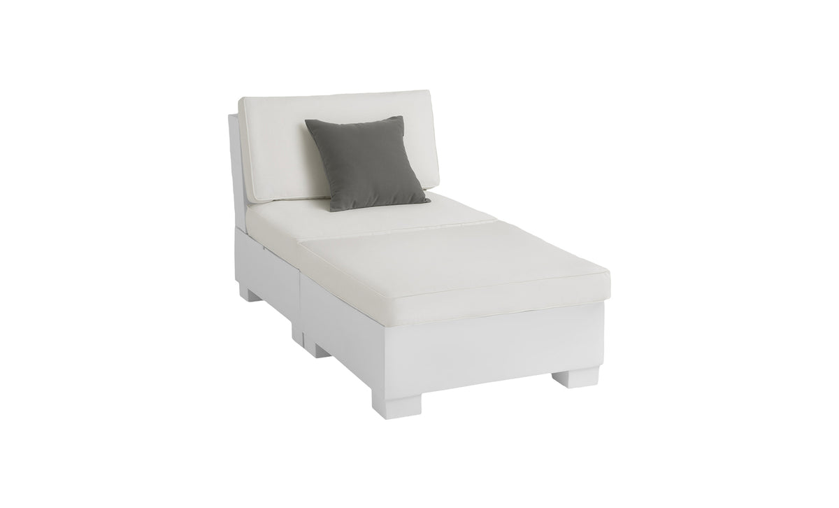 Ledge Lounger Signature Sectional Ottoman in-pool sectional ottoman — two piece sun chair layout