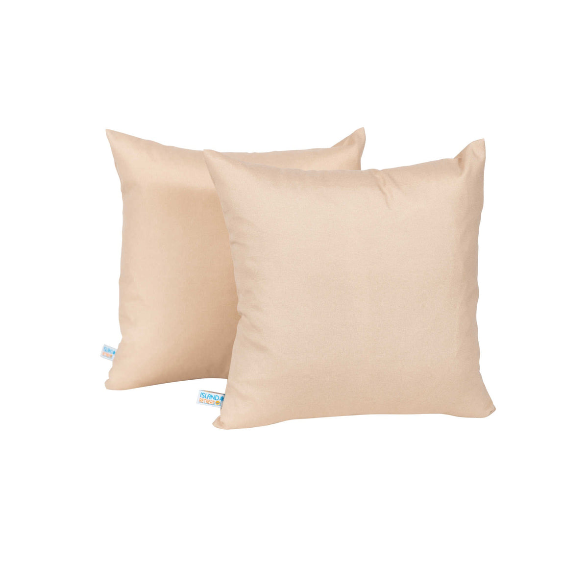 Island Retreat All-Weather Outdoor Throw Pillow - Set of 2 Patio Furniture &amp; Umbrella — Champagne / Outdoor Throw Pillow