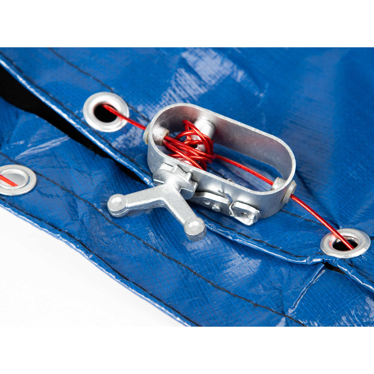 Arctic Armor 15-Year Above Ground Winter Cover - winch tensioner seen from the reverse side