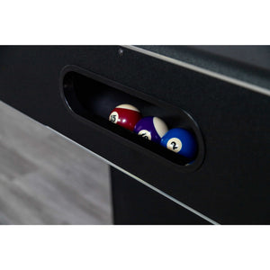 Hathaway Hustler Pool Table - ball return trough holding the 15, 12 and 2 balls