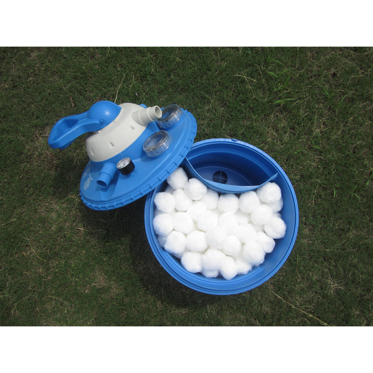 Blue Wave FlowXtreme CottonTails Filter Media 0.75-lbs (Replaces 25-lbs Sand) Pool Pump &amp; Filter — shown in use (1)
