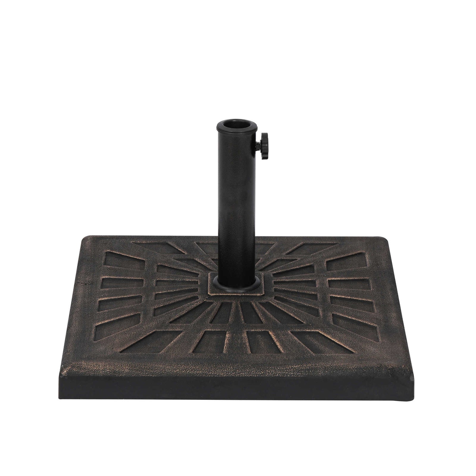Island Umbrella 42-lb All-Weather Outdoor Square Resin Umbrella Base - Bronze Patio Furniture & Umbrella