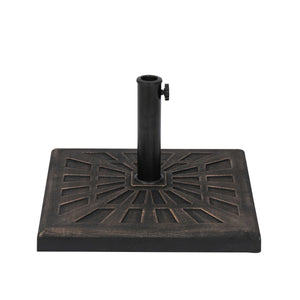 Island Umbrella 42-lb All-Weather Outdoor Square Resin Umbrella Base - Bronze Patio Furniture & Umbrella