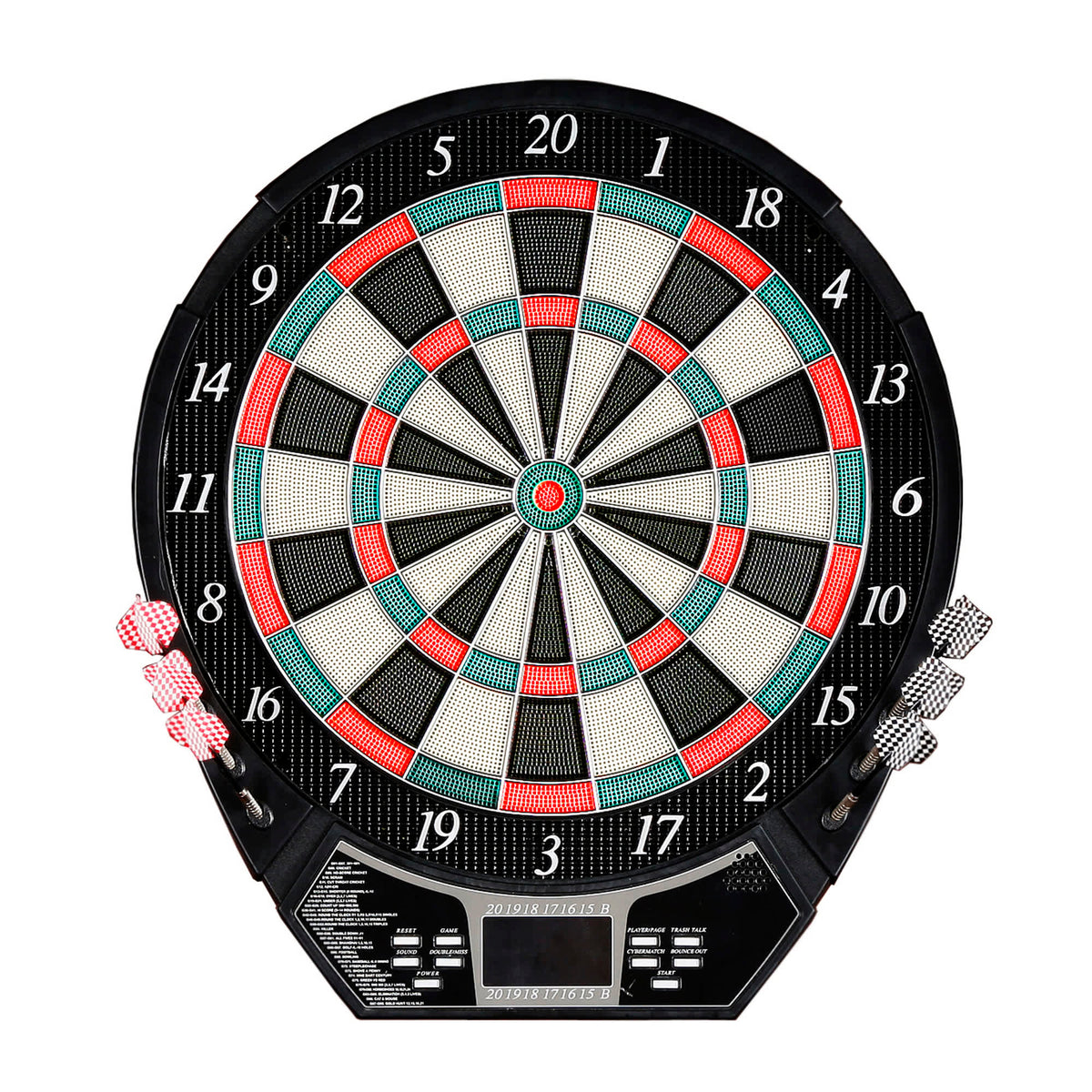 Hathaway Outlaw Dartboard Cabinet - the 15.5-in electronic board with its scoring panel below