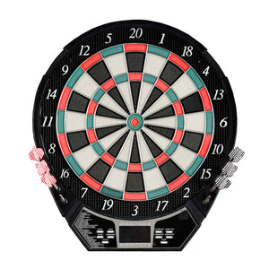 Hathaway Outlaw Dartboard Cabinet - the 15.5-in electronic board with its scoring panel below