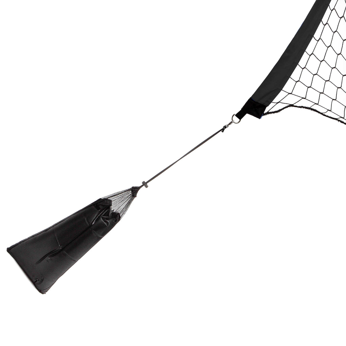 Hathaway Rebounder Basketball Return - anchor bag clipped to the net corner by its guy line