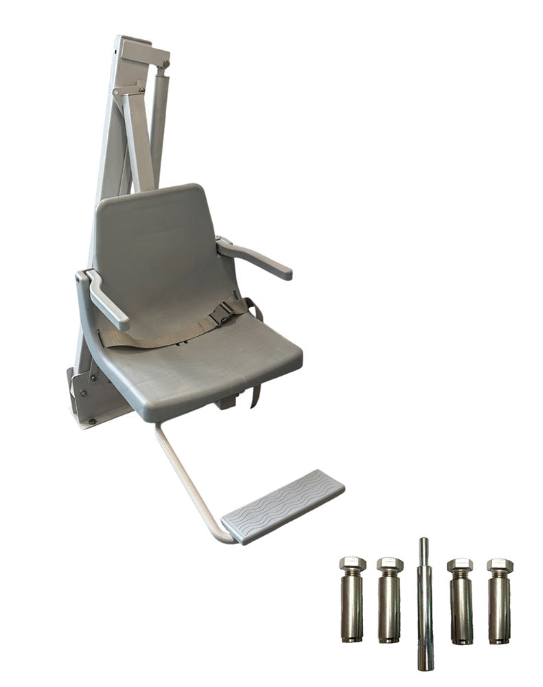Global Pool Products Legend L-350R2 pool lift with drop-in anchor hardware